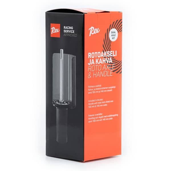 Rotoharjan kahva ja akseli suojakuvulla, akselit 100mm ja 140mm - Image 4