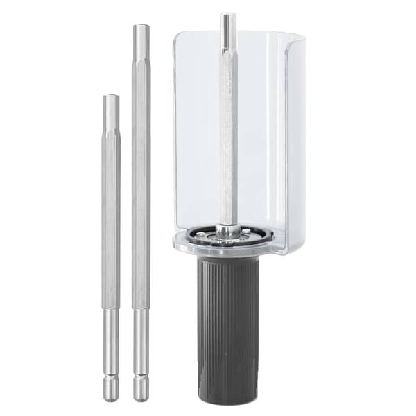 Rotoharjan kahva ja akseli suojakuvulla, akselit 100mm ja 140mm