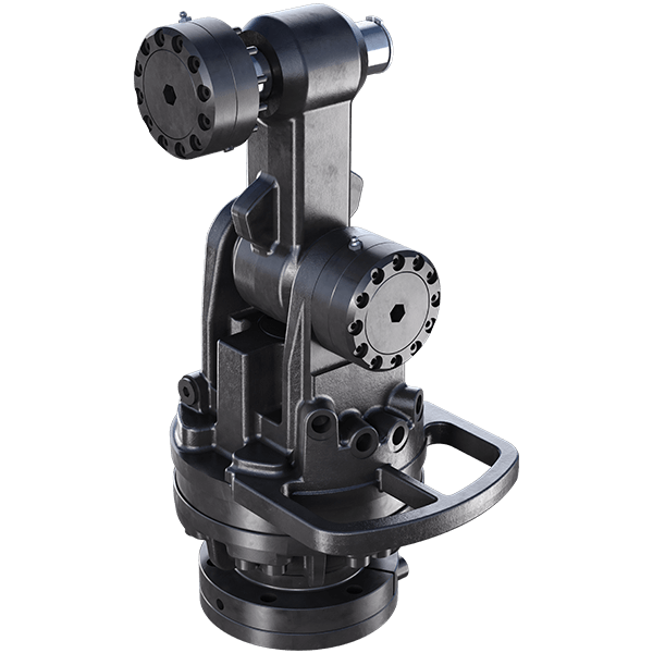 Grapple rotator with swing damper by Black Bruin.