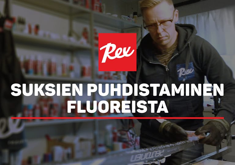 Suksien puhdistaminen fluoreista